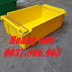 Thùng nhựa đặc có quai sắt, thùng có quai sắt giá rẻ, thùng đặc có