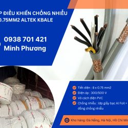Cáp điều khiển chống nhiễu 8x0.75mm² – Giải pháp truyền tín hiệu ổn định