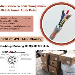 Cáp điều khiển có lưới chống nhiễu SH-500 6x0.5mm2 Altek Kabel Hà Nội, Huế