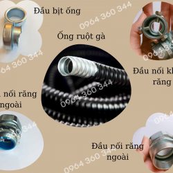Ống sun sắt bọc nhựa PVC đen luồn dây điện