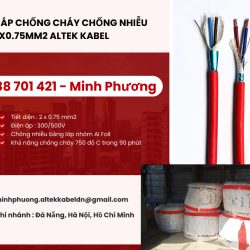 Dây cáp điện chống cháy chống nhiễu 2 lõi 0.75mm2 Đà Nẵng, Hà Nội, Hồ Chí Minh