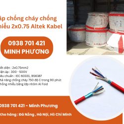 Cáp điện chống cháy chống nhiễu 2x0.75 Altek Kabel sẵn kho Đà Nẵng, Hà Nội, Hồ C