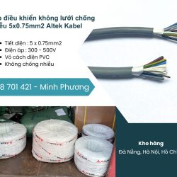 Cáp điều khiển không lưới chống nhiễu 5x0.75mm2 Altek Kabel Bình Định, Quảng Trị