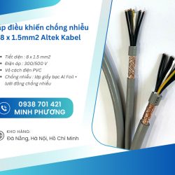 Cáp điều khiển chống nhiễu 8x1.5mm² Altek Kabel – Giải pháp truyền tín hiệu tốt