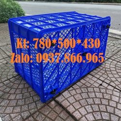 Sọt kéo hàng xưởng may, sọt rỗng có bánh xe dưới đáy, sọt nhựa 5 bá