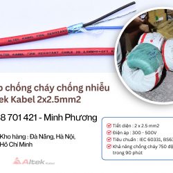 Cáp chống cháy chống nhiễu Altek Kabel 2x2.5mm2 tại ĐÀ NẴNG – HÀ NỘI – HỒ CHÍ MI