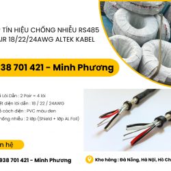 Cáp tín hiệu chống nhiễu RS485 2 pair 18/22/24awg Altek Kabel Đà Nẵng, Huế