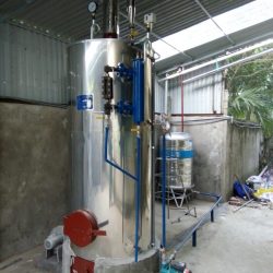 Lò hơi/nồi hơi đốt than củi công suất 150kg hơi/h