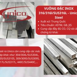 Inox vuông đặc 316/316L/SUS316L - Unico Steel