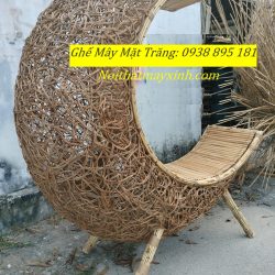 Ghế mặt trăng chụp hình check-in bằng mây, ghế tổ chim bali hình tròn