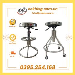 Ghế phòng thí nghiệm inox 304 sáng bóng, bền đẹp