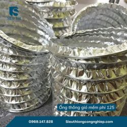 ỐNG THÔNG GIÓ MỀM PHI 125 NHIỀU ƯU ĐIỂM VƯỢT TRỘI DÙNG ĐỂ DẪN GIÓ CHO CÁC CÔNG T