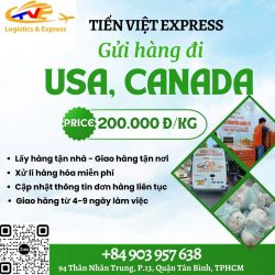 Gửi hàng đi USA, Canada - Tiến Việt Express