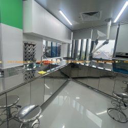 Bàn thí nghiệm inox phòng sạch, Bàn thí nghiệm inox phòng vi sinh, phòng lab