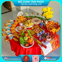 Mâm Cúng Khai Trương Trọn Gói Kèm Tháp Bánh Bao Tại Cần Thơ.
