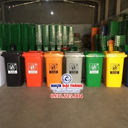 Thùng rác nhựa HDPE 240 lít chất lượng-Nhựa Đại Thành