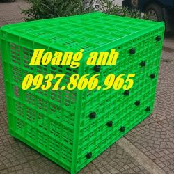 Sọt nhựa 26 bánh xe, sọt nhựa công nghiệp, sọt nhựa đẩy hàng, sọt ké