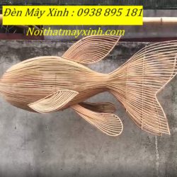 Xưởng đèn cá bằng mây tre đan tại hcm