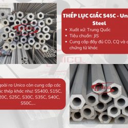 Ống lục giác S45C - Unico Steel