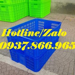 Thùng đáy đặc nan dày, thùng nhựa hở đáy đặc , sọt nhựa, sóng công n