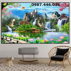 Gạch tường tranh gạch thác nước HP98272