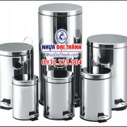 Thùng rác inox đạp chân tiện dụng (nhiều dung tích lựa chọn)-Nhựa Đại Thành