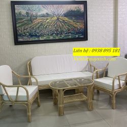 Bàn ghế mây tre phòng khách đẹp sang