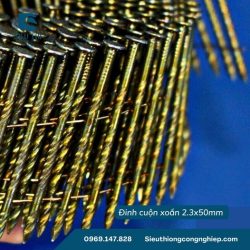 ĐINH CUỘN XOẮN 2.3X50MM PHỔ BIẾN TRONG NGÀNH SẢN XUẤT GỖ