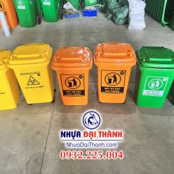 Thùng rác nhựa 60 lít dẻo chất lượng-Nhựa Đại Thành