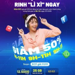 MobiFone tung deal giảm 50% giá gói cước D25 ngày 03/03