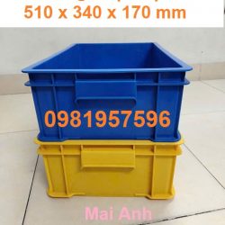 Khay nhựa đặc B4, thùng nhựa 510 x 340 x 170 mm chất lượng cao