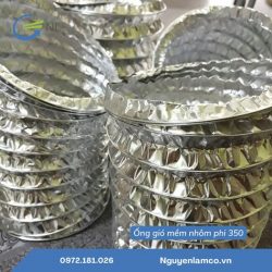 ỐNG GIÓ MỀM NHÔM PHI 350 CHỐNG CHÁY DÙNG THÔNG DẪN GIÓ CHO HỆ THỐNG ĐIỀU HÒA