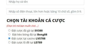 Các bước đăng ký Lvs788 tại đại lý nhà cái