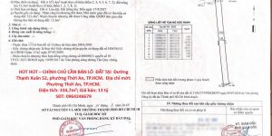 HOT HOT – CHÍNH CHỦ CẦN BÁN LÔ  ĐẤT TẠI  Đường Thạnh Xuân 52, phường Thới An,