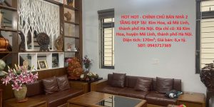 HOT HOT - CHÍNH CHỦ BÁN NHÀ 2 TẦNG ĐẸP TẠI  Kim Hoa, xã Mê Linh, thành phố Hà