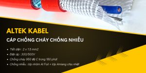 Cáp chống cháy chống nhiễu 2x1.5mm2 chất lượng cao Thanh Hóa, Nghệ An, Hà Tĩnh