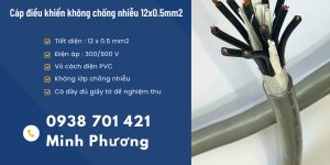 Cáp điều khiển không lưới chống nhiễu 12 lõi 0.5mm2 giá tốt Đà Nẵng, Hồ Chí Minh