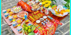 Mâm Cúng Có Heo Quay Nguyên Con Tại Cần Thơ.