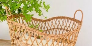 Sọt đựng đồ mây tự nhiên hình oval