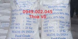 MgCl2.6H2O Ấn Độ Bao 25kg – Bổ Sung Magie, Ổn Định Môi Trường Ao Nuôi Tôm Cá