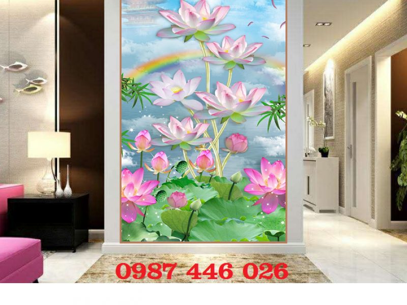 tranh-tuong-gach-tranh-hoa-sen-hp8792