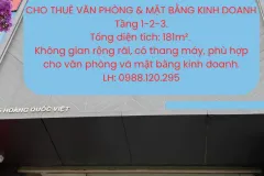 Cho thuê văn phòng và mặt bằng kinh doanh tại Cầu Giấy, Hà Nội