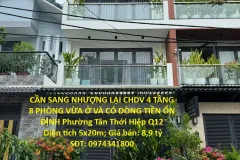 Sang nhượng căn hộ dịch vụ 4 tầng tại Quận 12, TP.HCM