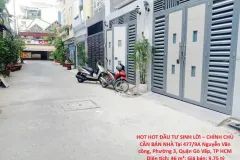 Cần bán nhà tại Gò Vấp, TP HCM
