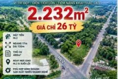 2.232M² ĐẤT MẶT TIỀN HL2- CỦ CHI – NGANG 17M – 400M² THỔ CƯ – GIÁ 26 TỶ