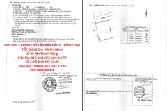 HOT HOT – CHÍNH CHỦ CẦN BÁN ĐẤT VỊ TRÍ ĐẸP  GIÁ TỐT TẠI Củ Chi,  Hồ Chí Minh