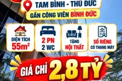 Bán căn hộ Fresca Riverside Tam Bình Thủ Đức 55m², 2PN 2WC, 2.8 tỷ