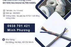 Cáp tín hiệu chống nhiễu sh-500 4x1.5mm2 Altek Kabel giao ngay Đà Nẵng, Huế