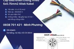 Dây cáp điện chống nhiễu Altek Kabel 6x0.75mm2 Hải Phòng, Ninh Thuận, Nha Trang