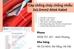 Cáp chống cháy chống nhiễu Altek Kabel 2x1.0mm2 Đà Nẵng, Lâm Đồng, Huế